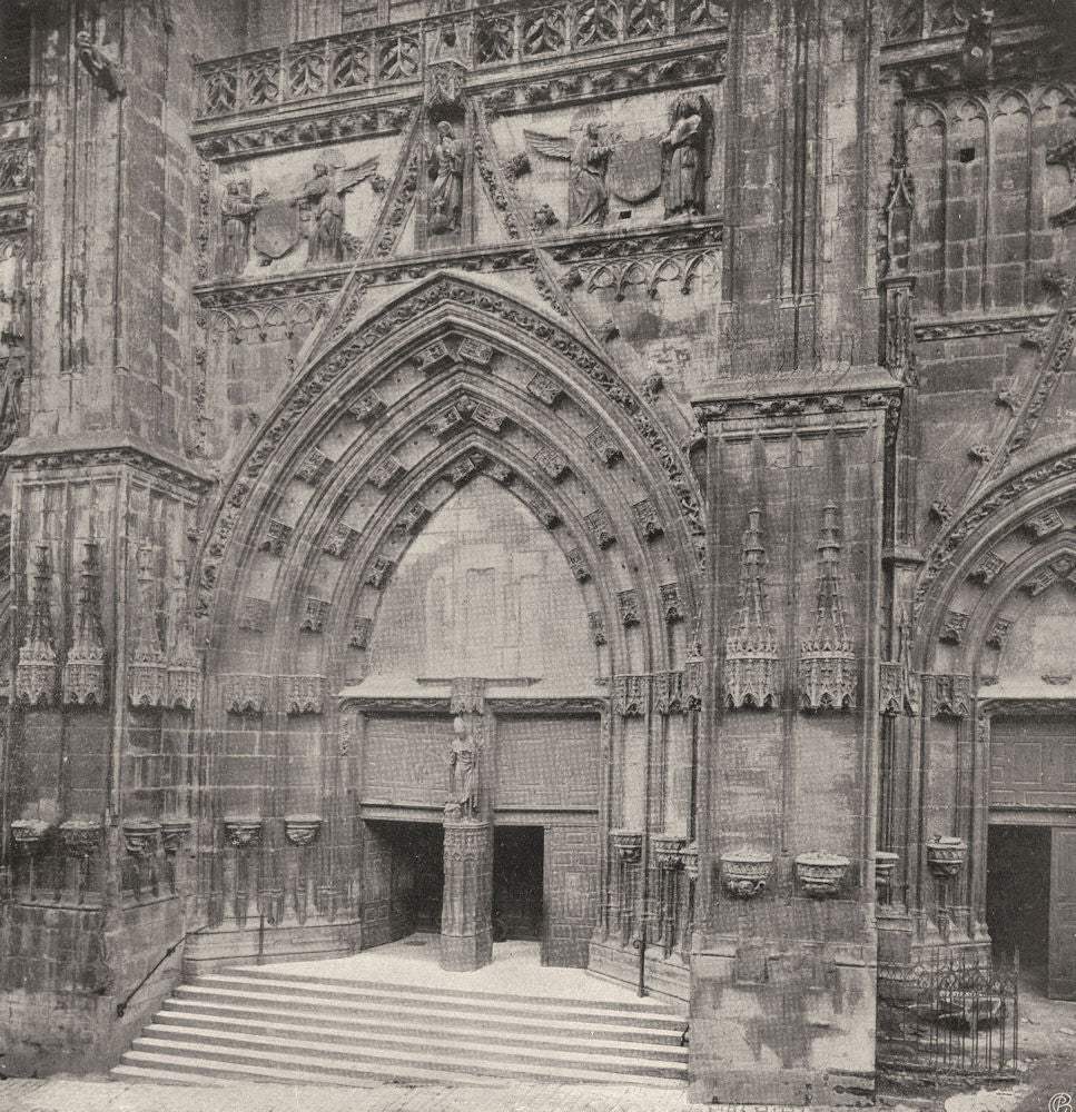 MEURTHE-ET-MOSELLE. Saint-Nicolas-DU-Port-Portail de I'église 1906 old print